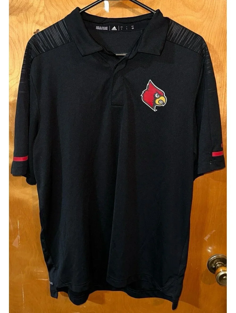 Adidas Uofl university of Louisville polo size large